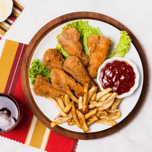 Fried Turkey Chop with Fries